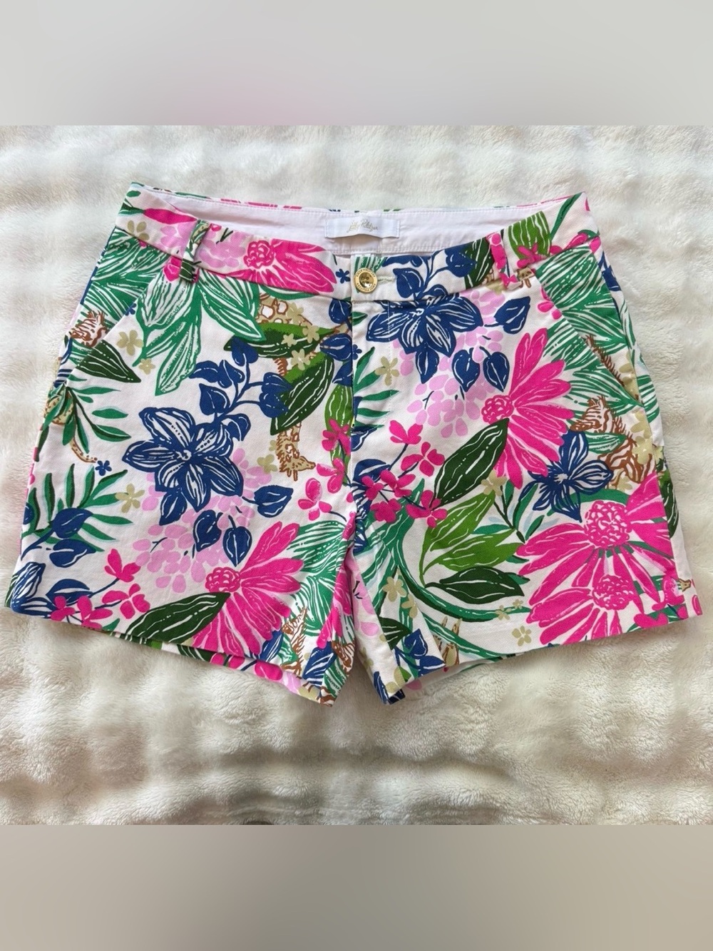 Lilly Pulitzer Multi Endless Summers Callahan Mid Rise Shorts Size 6